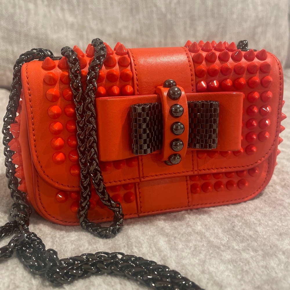 Christian Louboutin Studded Sweet Charity Mini Bag ORANGE 🧡